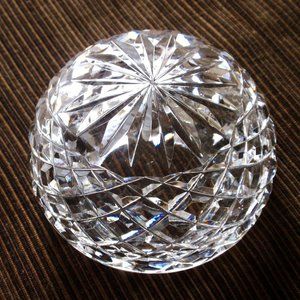 Waterford Star and Diamond Leaded Crystal Hand Carved Paperweight